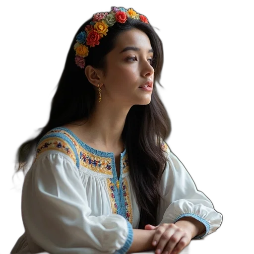 crown, dress, face, jewelry, oil painting, photorealistic, fantasy art, pixel art transparent PNG cut-out
