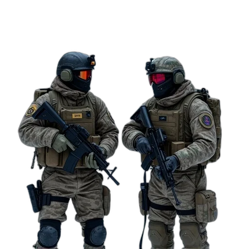 mask, jacket, weapon, staff, concept art, 3d render, pixel art, cyberpunk transparent PNG cut-out