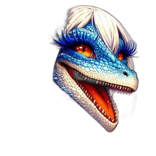 dragon, creature, mask, animal, fantasy art, pixel art, concept art, photorealistic transparent PNG cut-out