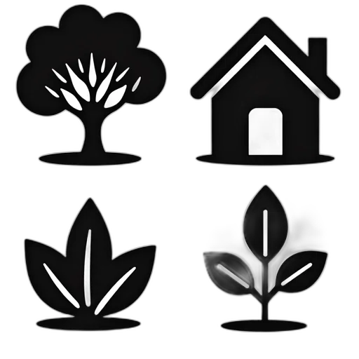 concept art, 3d render, forest, earth tones, monochrome, green, dark, black transparent PNG cut-out