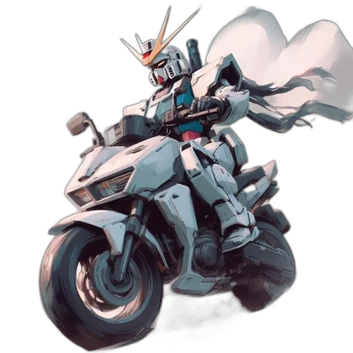robot, weapon, concept art, anime, comic book art, watercolor, futuristic, sleek-designed transparent PNG cut-out