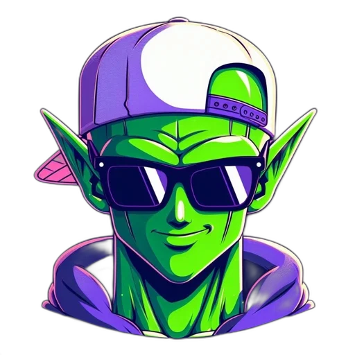 hat, face, mask, vaporwave, pixel art, concept art, cartoon, neon transparent PNG cut-out