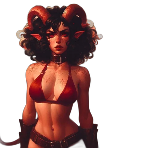 concept art, fantasy art, comic book art, cyberpunk, red, ethereal, figure, elfin transparent PNG cut-out