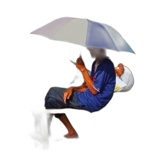 umbrella, furniture, jacket, staff transparent PNG cut-out