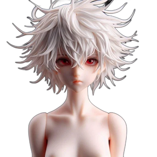 mask, face, creature, hair, 3d render, concept art, anime, photorealistic transparent PNG cut-out