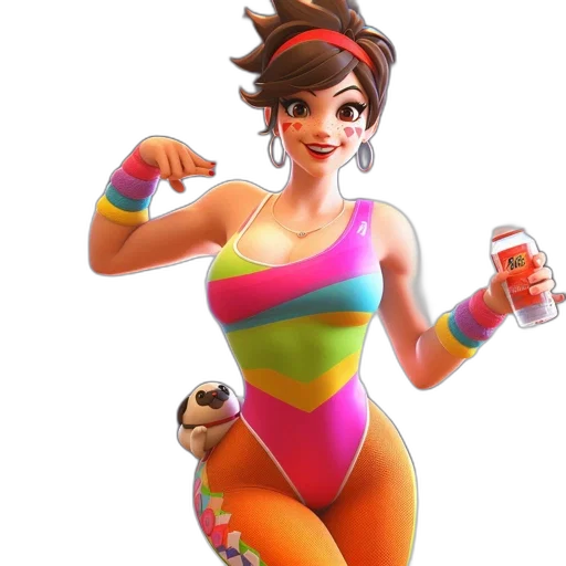 dress, concept art, 3d render, pixel art, cartoon, neon, colorful, animated transparent PNG cut-out
