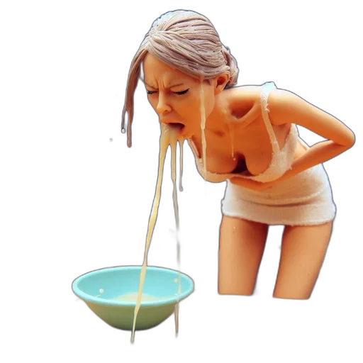 food, 3d render, photorealistic, concept art, underwater, artwork, features, woman transparent PNG cut-out