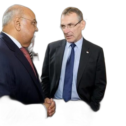 two, men, suits, shaking, hands, south, african, flag transparent PNG cut-out