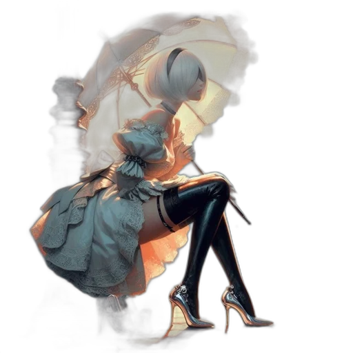dress, shoes, staff, mask, concept art, fantasy art, pixel art, watercolor transparent PNG cut-out