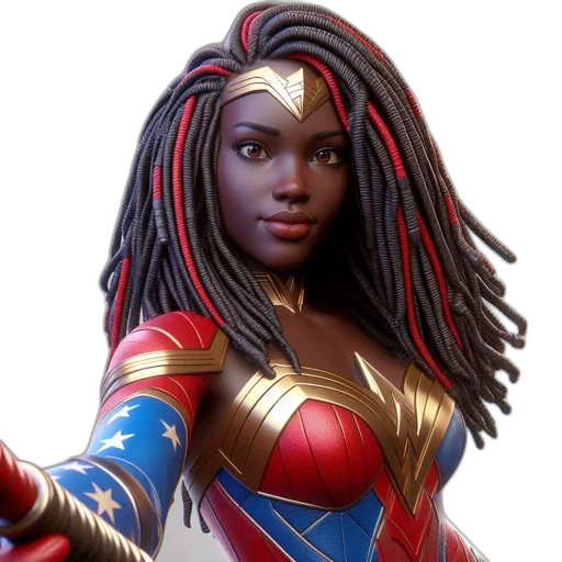 hair, comic book art, concept art, 3d render, fantasy art, 3d-rendered, character, resembling transparent PNG cut-out