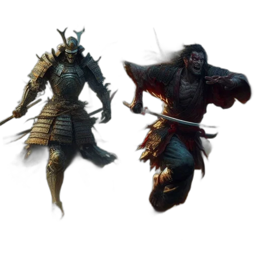 concept art, fantasy art, 3d render, pixel art, dark, monochrome, earth tones, golden transparent PNG cut-out