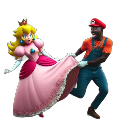dress, crown, weapon, concept art, 3d render, fire, princess, peach transparent PNG cut-out