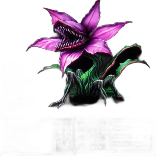 creature, flower, dragon, animal, concept art, fantasy art, 3d render, pixel art transparent PNG cut-out