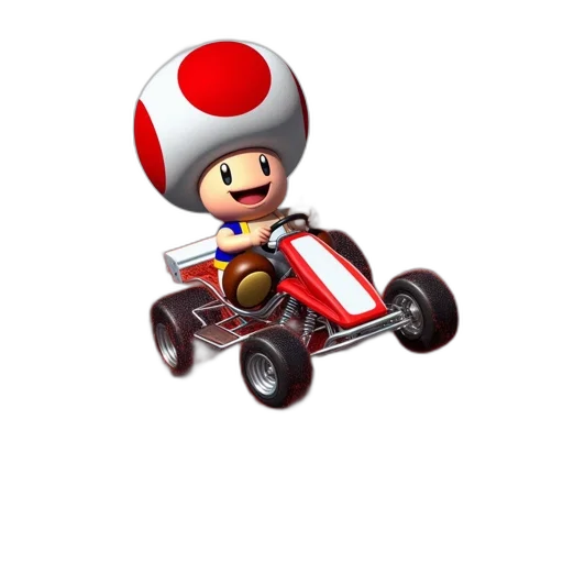 car, hat, 3d render, concept art, pixel art, unusual, scene, features transparent PNG cut-out