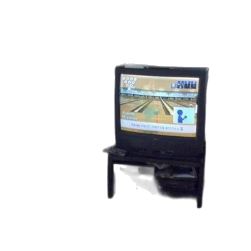 furniture, staff, 3d render, woman, plays, wii, bowling, her transparent PNG cut-out