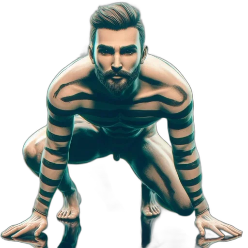 creature, animal, face, hair, concept art, comic book art, fantasy art, watercolor transparent PNG cut-out