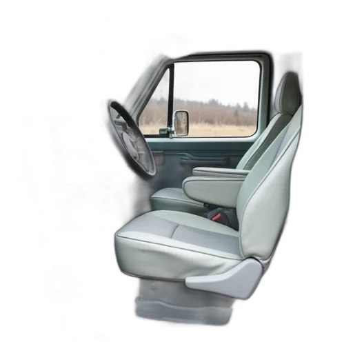 car, concept art, 3d render, photorealistic, interior, white, van, driver transparent PNG cut-out
