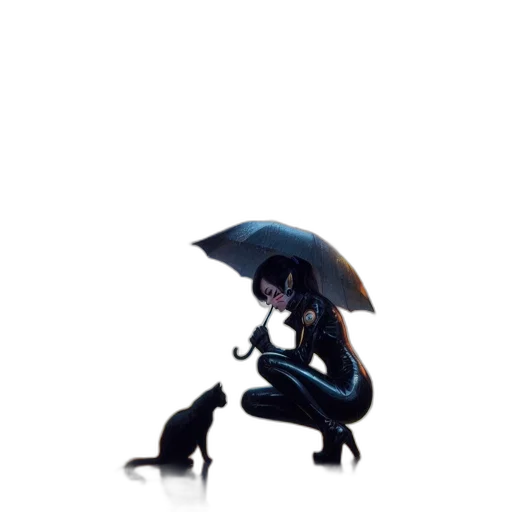 umbrella, animal, creature, robot, concept art, pixel art, 3d render, fantasy art transparent PNG cut-out