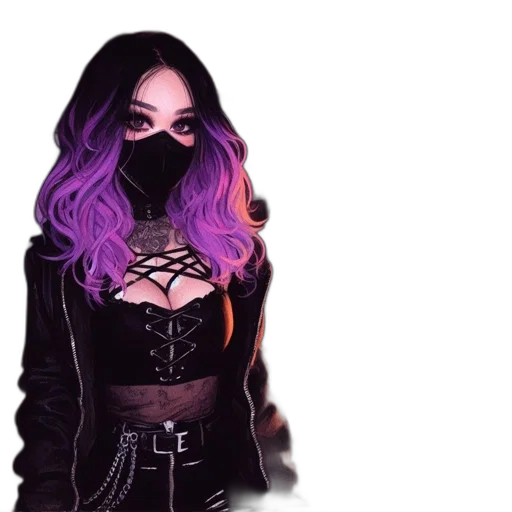 mask, jacket, concept art, pixel art, watercolor, fantasy art, dark, monochrome transparent PNG cut-out