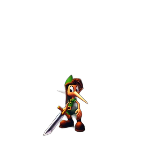 sword, staff, weapon, hat, 3d render, concept art, pixel art, green transparent PNG cut-out