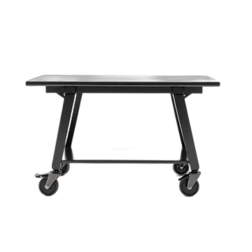 furniture, sleek, modern, black, glass, table, metal, frame transparent PNG cut-out