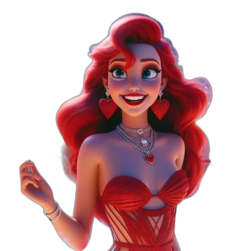 crown, jewelry, cartoon, concept art, 3d render, fantasy art, underwater, red transparent PNG cut-out