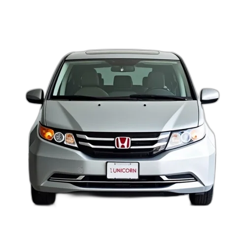car, silver, honda, minivan, white, roof, red, logo transparent PNG cut-out