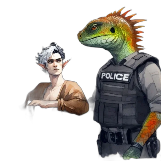 dragon, staff, creature, animal transparent PNG cut-out