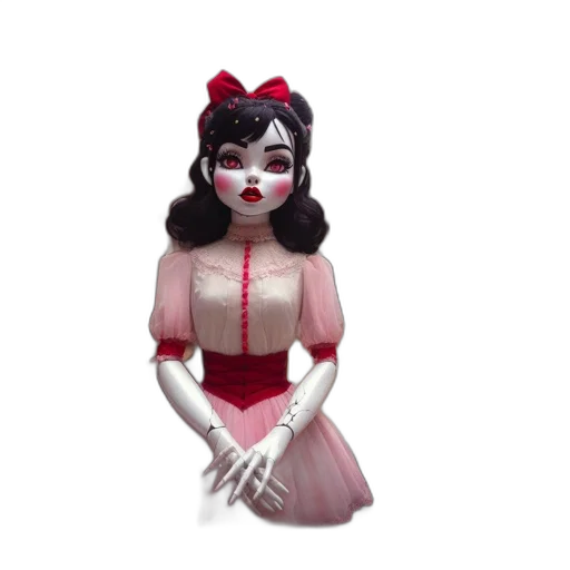 mask, dress, concept art, 3d render, fantasy art, pixel art, red, vintage transparent PNG cut-out
