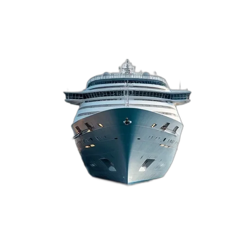 hat, crown, 3d render, photorealistic, modern, cruise, ship, docked transparent PNG cut-out