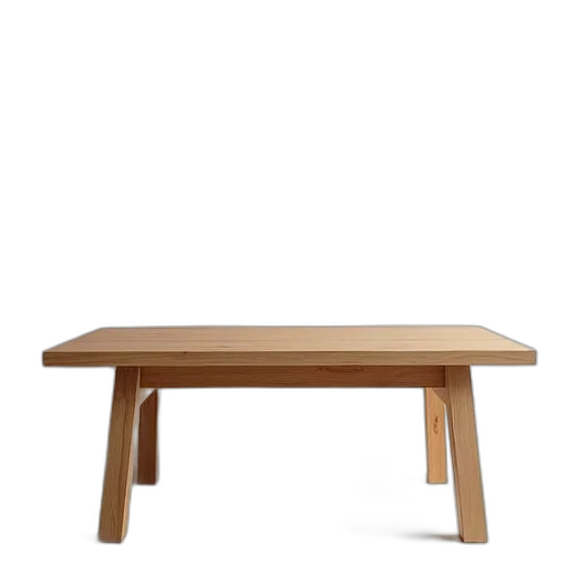furniture, 3d render, plain, wooden, table, smooth, surface, visible transparent PNG cut-out