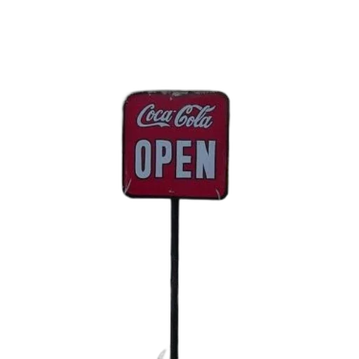 staff, food, bottle, red, coca-cola, sign, word, open transparent PNG cut-out