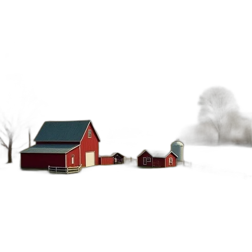 building, animal, concept art, 3d render, photorealistic, pixel art, snow, fog transparent PNG cut-out