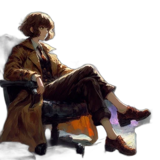 jacket, shoes, furniture, umbrella, watercolor, oil painting, concept art, photorealistic transparent PNG cut-out