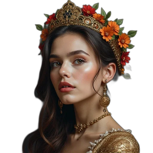 crown, jewelry, face, dress transparent PNG cut-out