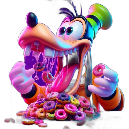 food, creature, animal, jewelry, 3d render, concept art, photorealistic, vaporwave transparent PNG cut-out