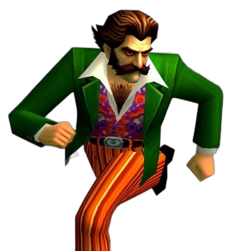jacket, staff, animal, creature, 3d render, concept art, pixel art, cartoon transparent PNG cut-out
