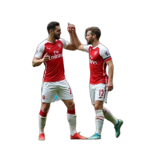 aaron, ramsey, alex, adam, congrateing, end, goal, arsenal transparent PNG cut-out