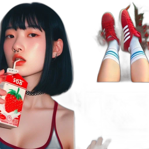 shoes, vaporwave, photorealistic, concept art, 3d render, neon lights, red, neon transparent PNG cut-out