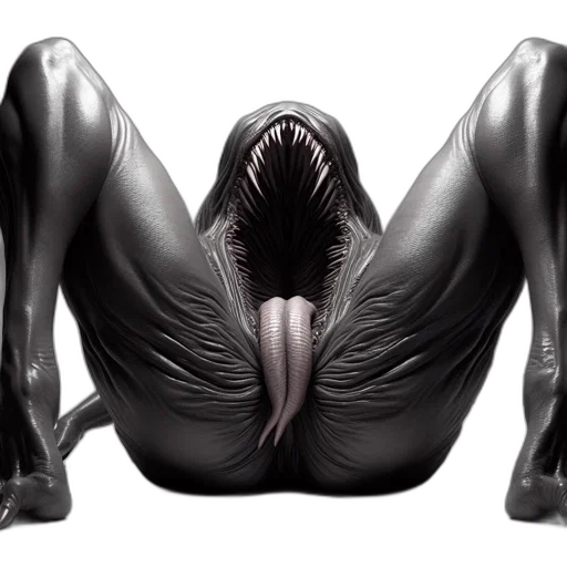 mask, creature, animal, shoes, photorealistic, concept art, 3d render, dark transparent PNG cut-out