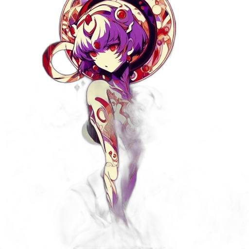 robot, mask, flower, creature, concept art, pixel art, fantasy art, anime transparent PNG cut-out