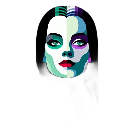 mask, face, jewelry, fantasy art, concept art, pixel art, comic book art, outer space transparent PNG cut-out