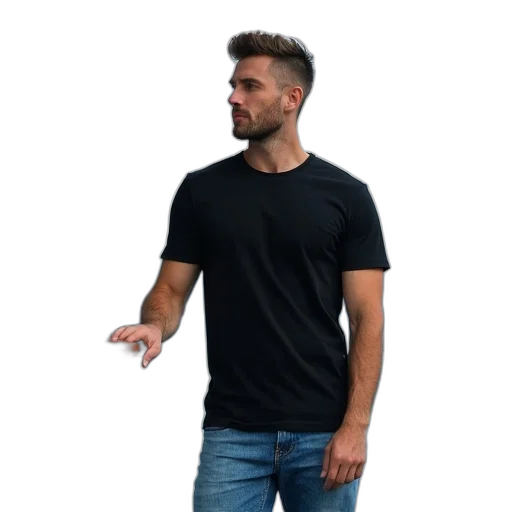 jacket, staff, hair, face, 3d render, concept art, photorealistic, pixel art transparent PNG cut-out
