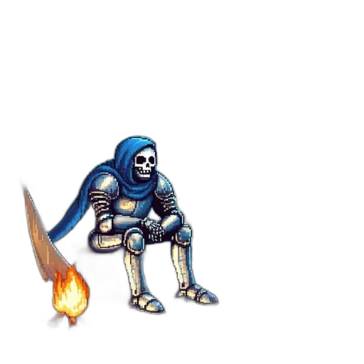 staff, robot, weapon, sword, pixel art, concept art, fantasy art, 3d render transparent PNG cut-out