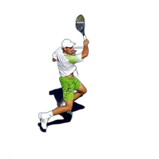 staff, pixel art, concept art, cartoon, 3d render, tennis, player, white transparent PNG cut-out