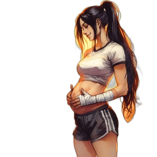concept art, fantasy art, anime, watercolor, fire, neon lights, monochrome, golden transparent PNG cut-out