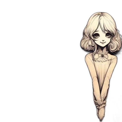 dress, staff, jewelry, flower, anime, cartoon, pixel art, concept art transparent PNG cut-out