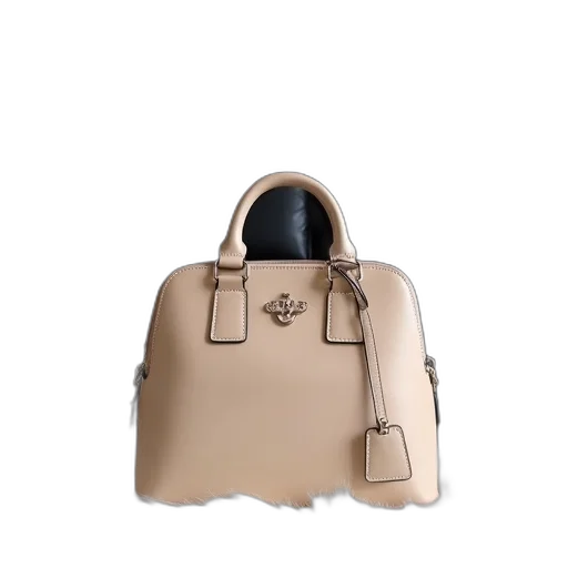 jacket, 3d render, earth tones, beige, handbag, silver, logo, front transparent PNG cut-out