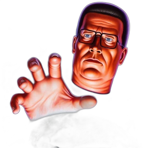 face, mask, creature, staff, 3d render, photorealistic, concept art, comic book art transparent PNG cut-out