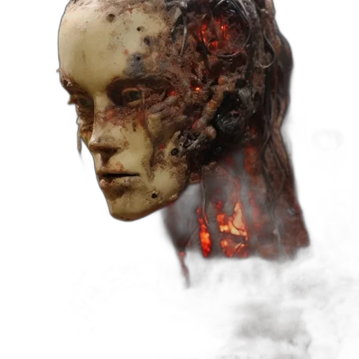 face, mask, robot, creature, concept art, photorealistic, fantasy art, 3d render transparent PNG cut-out